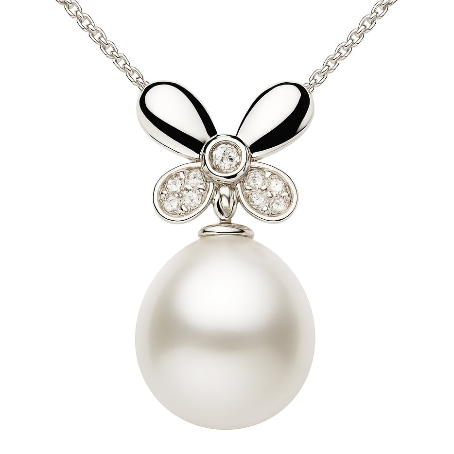14KW White South Sea Pearl Pendant, 12-13mm