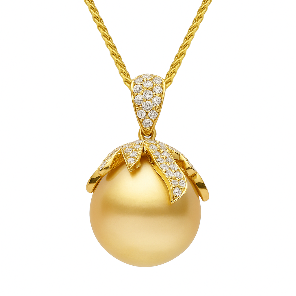 18K Yellow Gold Diamond Pendant