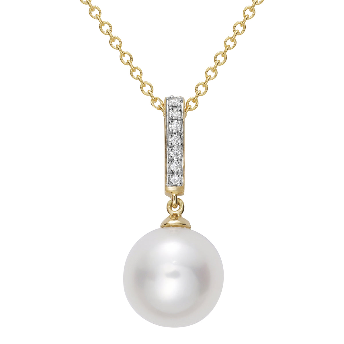 P012640Y - Pendant 14KY/1.8G 7RD-0.02CT W.FW 8-9mm