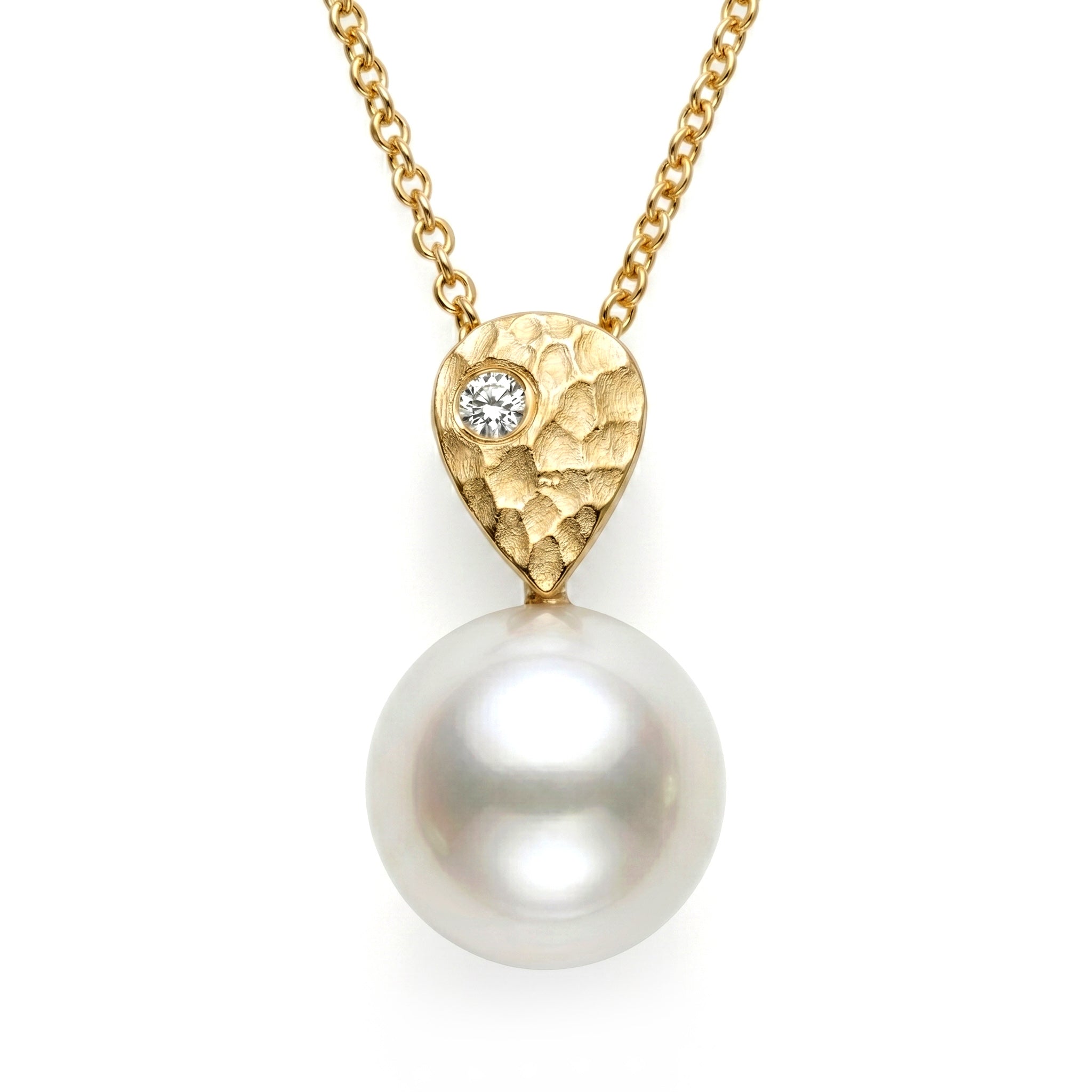 P012645Y-F - Pendant 14KY-0.43G 2D-0.03ct W.FW 8-9mm