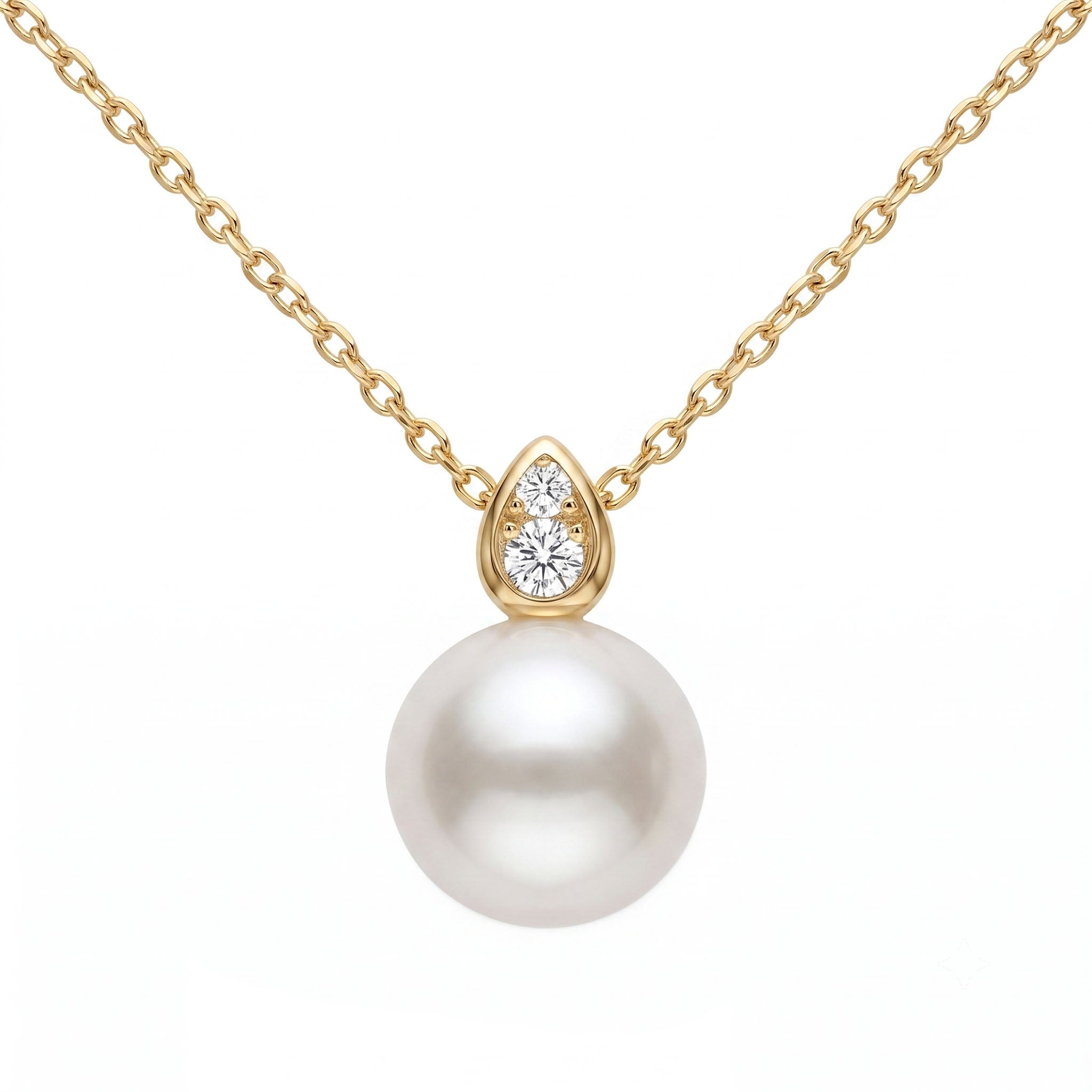 P012649Y-F - Pendant 14KY-1.44G 2D-0.05ct W.FW 7-8mm