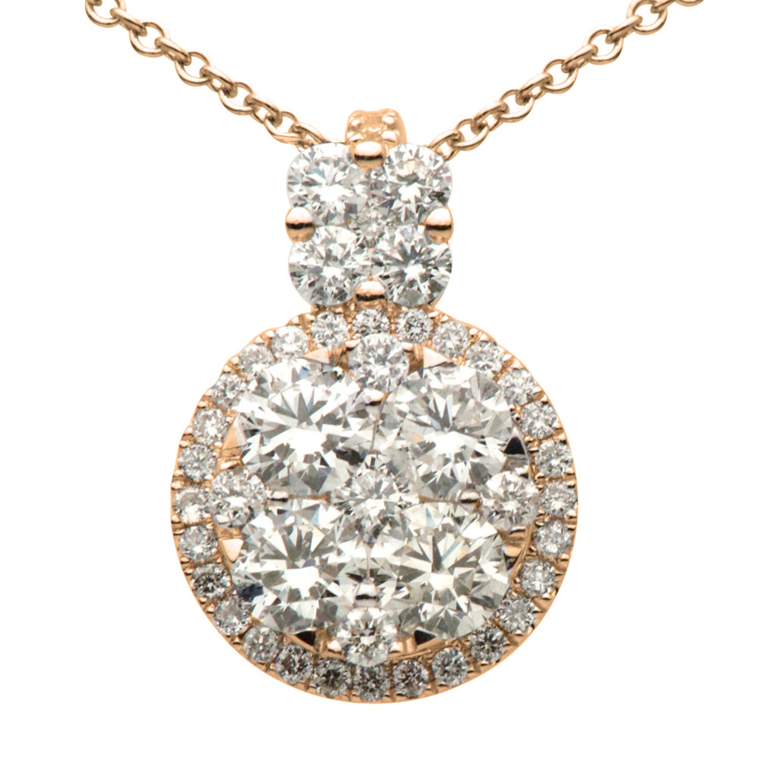 18KR Diamond Illusion Pendant