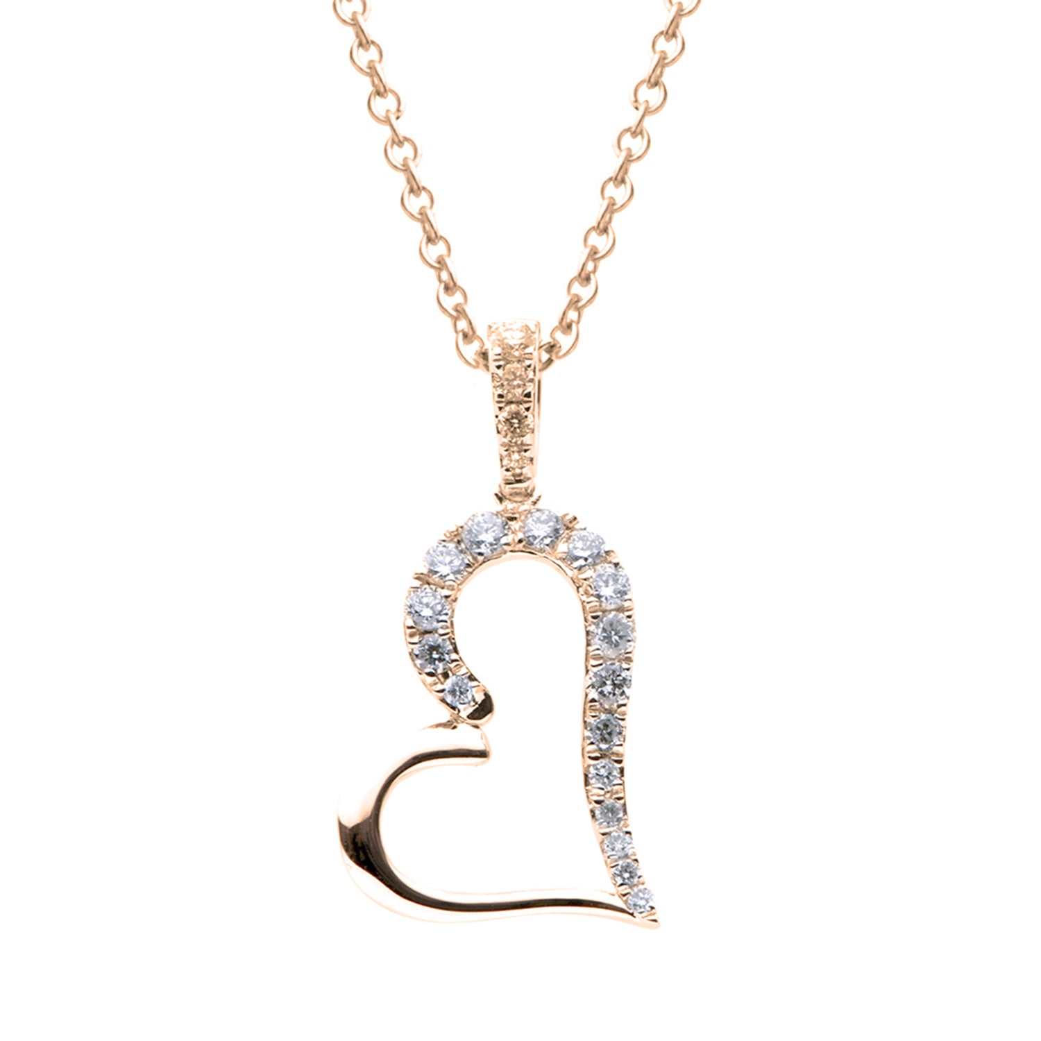 P053456-Y - Pendant 18KY 1.0G 20RD-0.20CT W/CHAIN