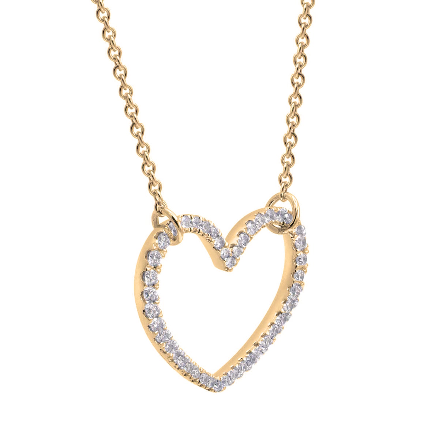 P054056BY - Necklace 18KY/1.6G 36RD-0.41CT