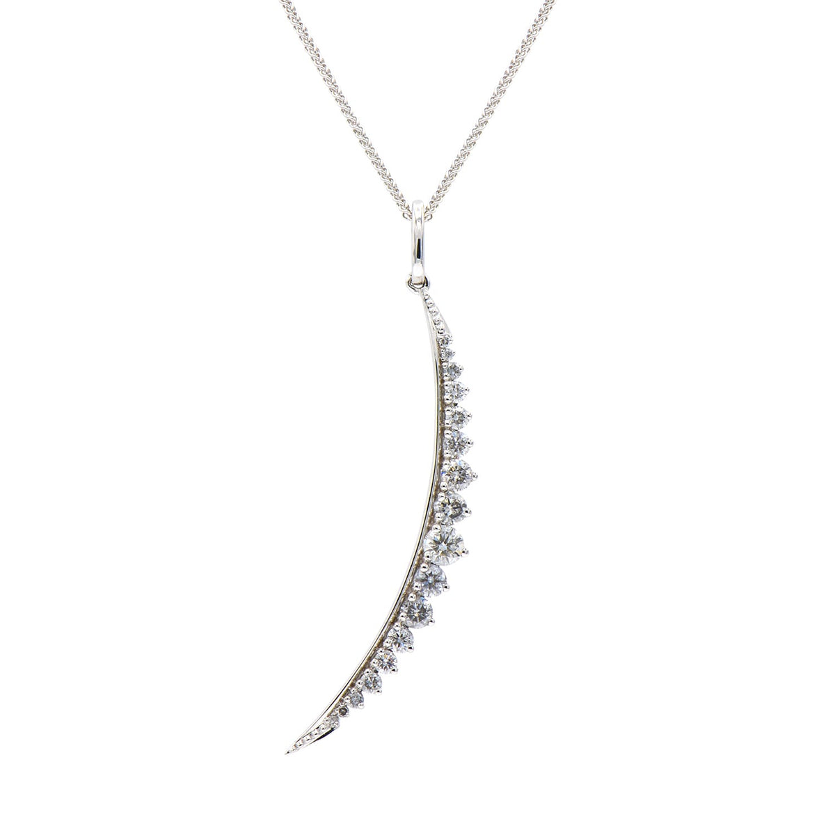 18K White Gold Diamond Pendant, 0.67ct