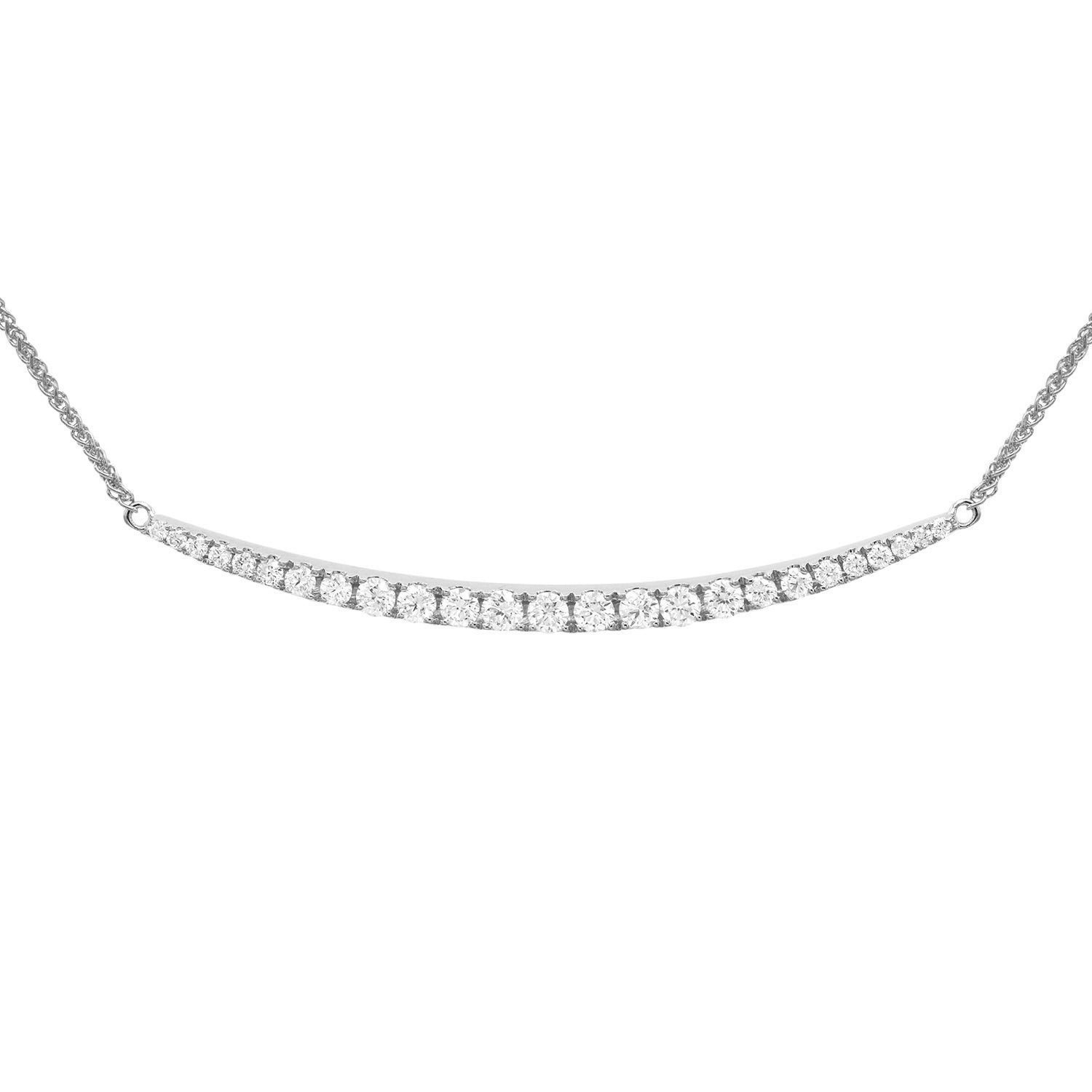 18K White Gold Diamond Pendant, 0.47ct
