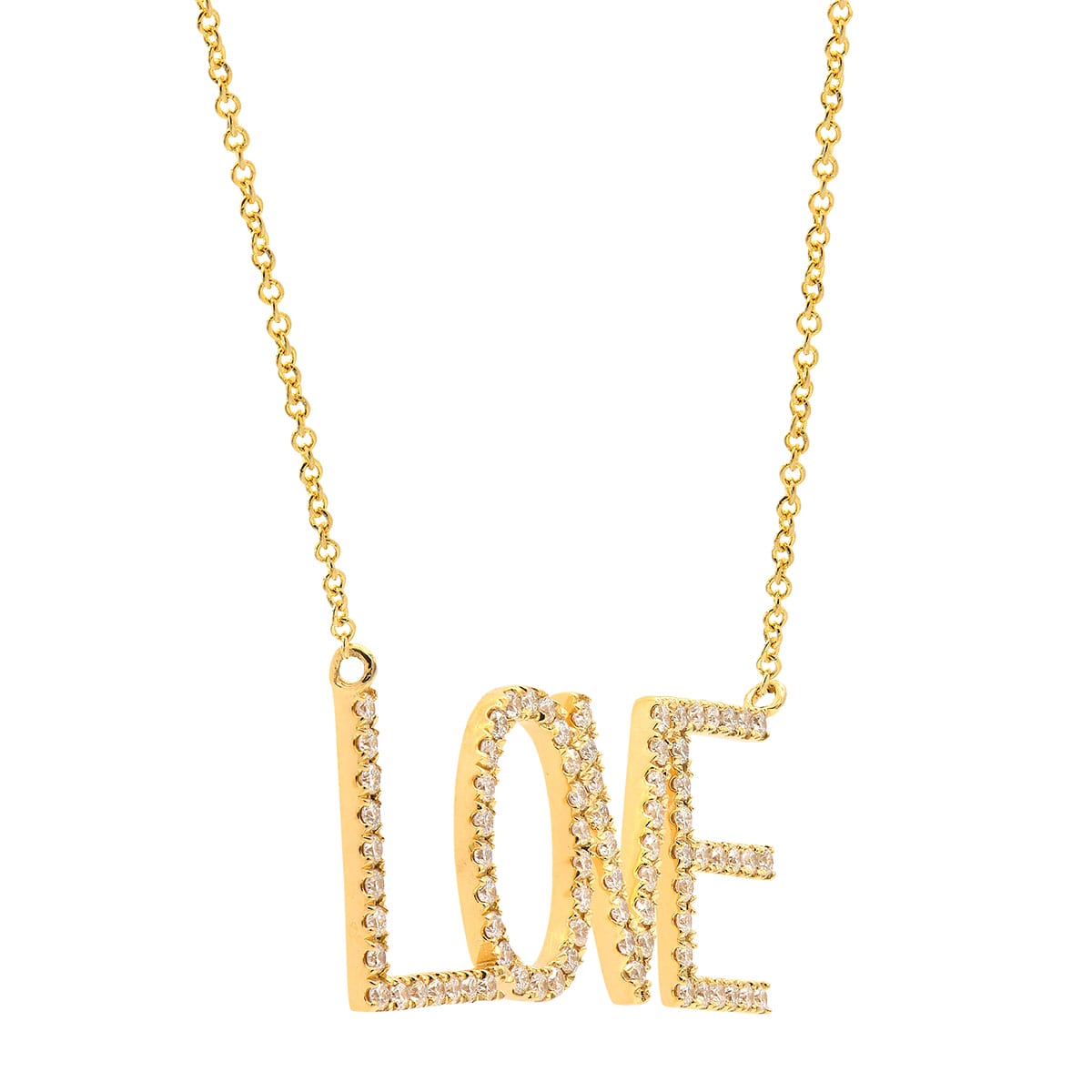 14K Yellow Gold Diamond Necklace, 0.19ct