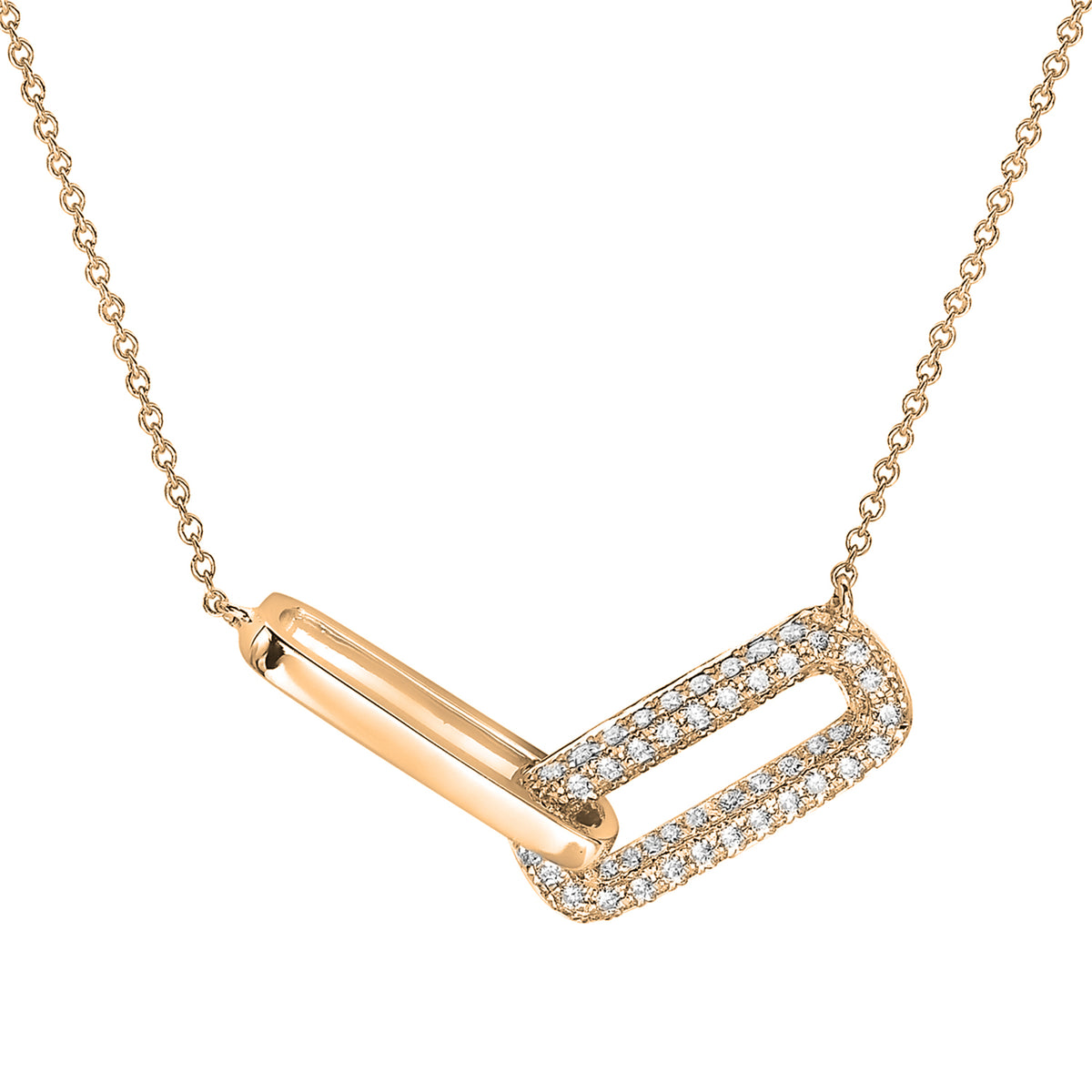 18K Yellow Gold Diamond Necklace, 0.49ct