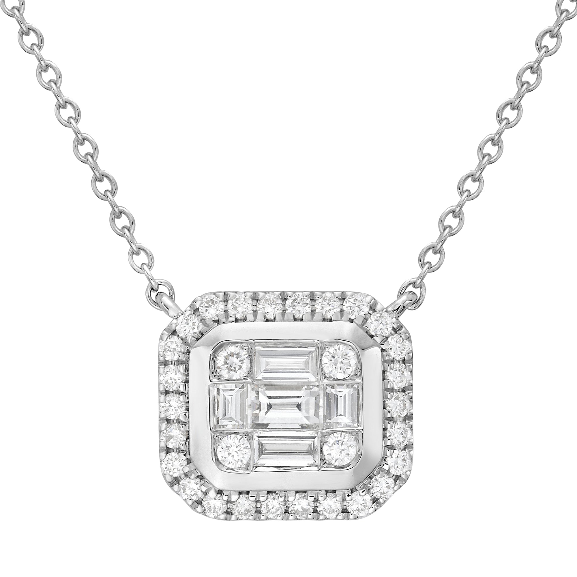 P056131 - Pendant 18KW/4.18G 30RD-0.24CT 5BD-0.35CT