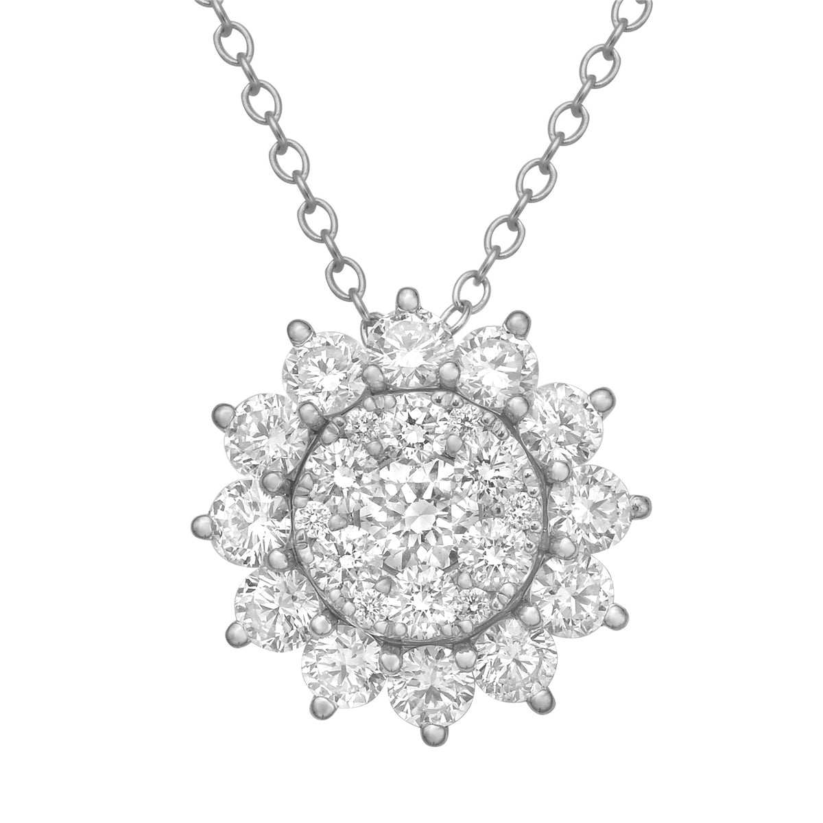P056206 - Pendant 18KW/1.6G 1RD-0.18CT 24RD-1.14CT