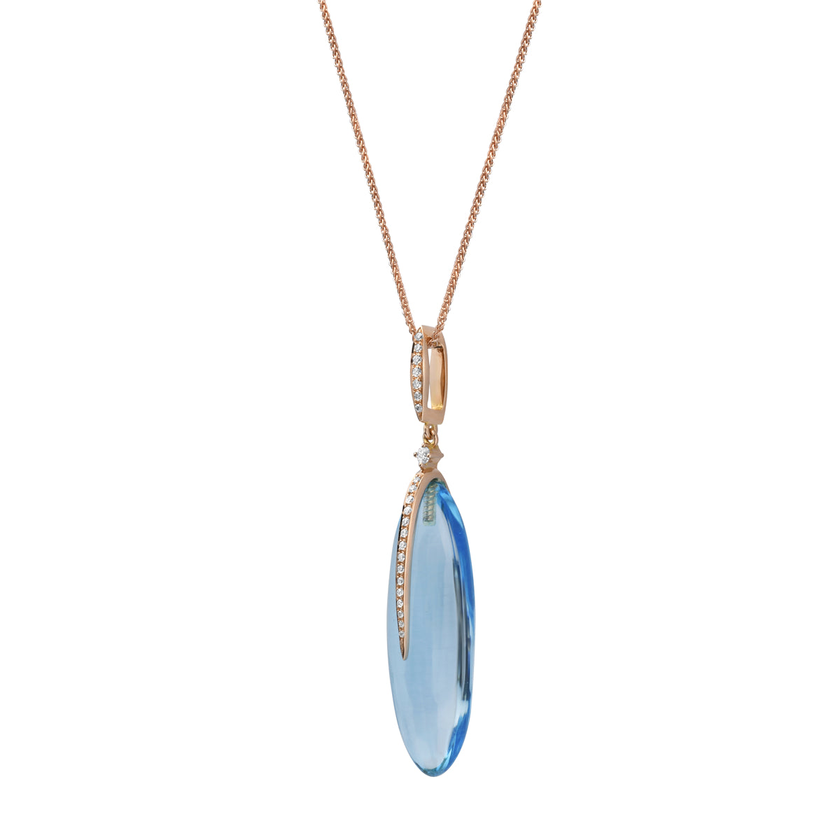 P090058R-SBT - PENDANT 18KR-0.74G  32D-0.09CT 1SBT-19.63CT SKY BLUE TOPAZ