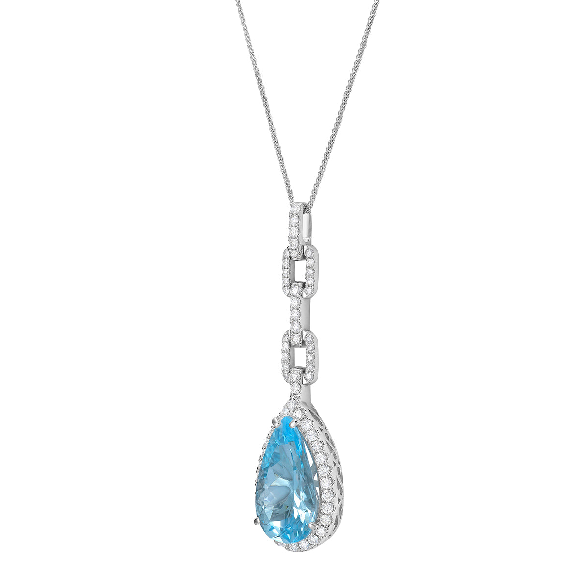 P090071-SBT - Pendant 14KW/5.0G 1SBT-8.63CT 60RD-0.77CT Sky Blue Topaz
