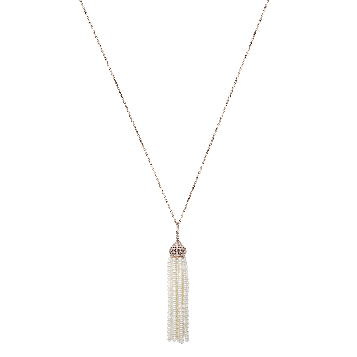 18K Rose Gold Freshwater Pearl Pendant
