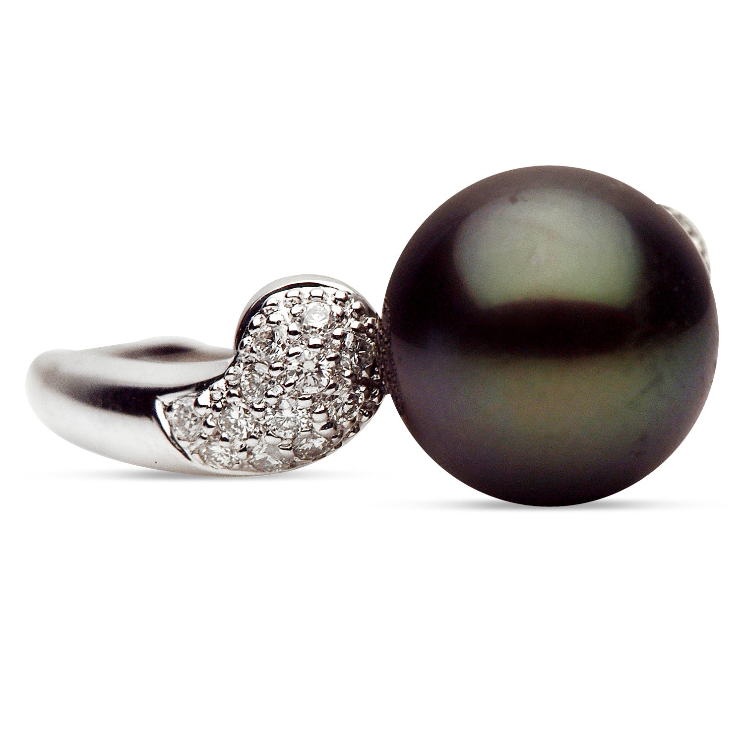 14KW Tahitian Pearl Ring, 10-11mm