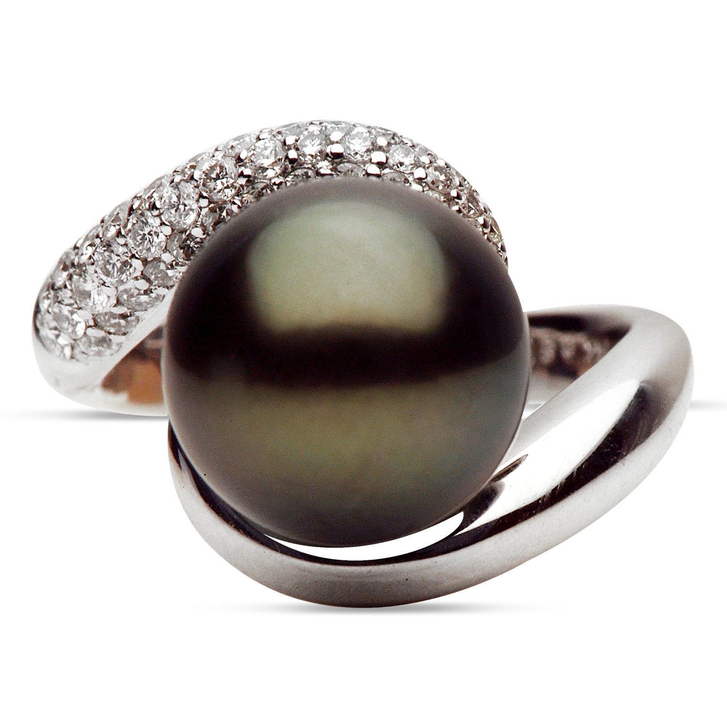 14KW Tahitian Pearl Ring, 11-12mm