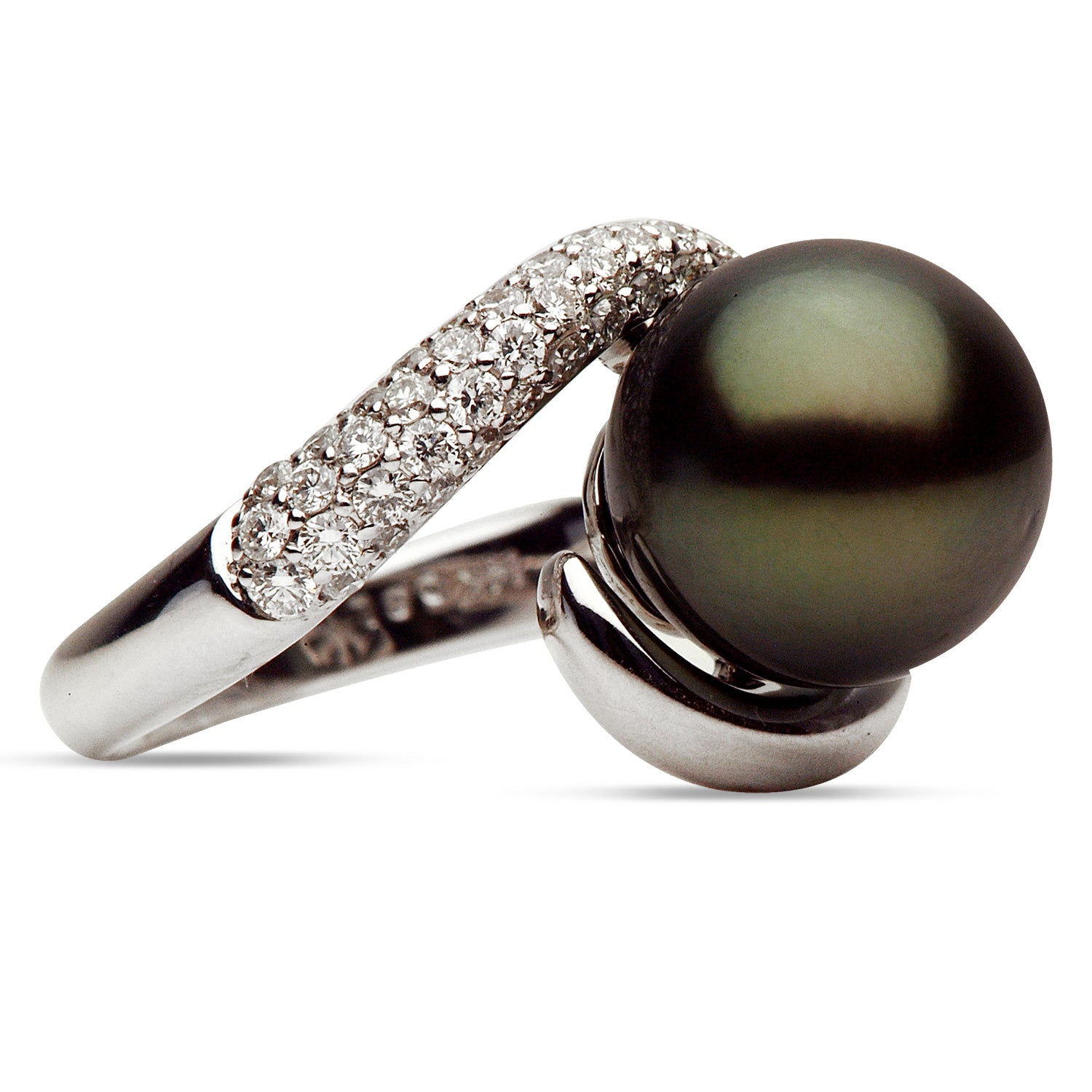 14KW Tahitian Pearl Ring, 11-12mm