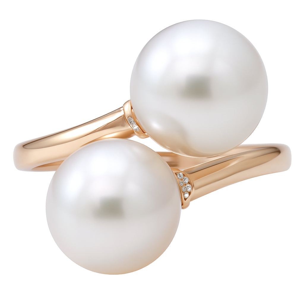 14K Rose Gold South Sea Pearl Ring, 9-10mm