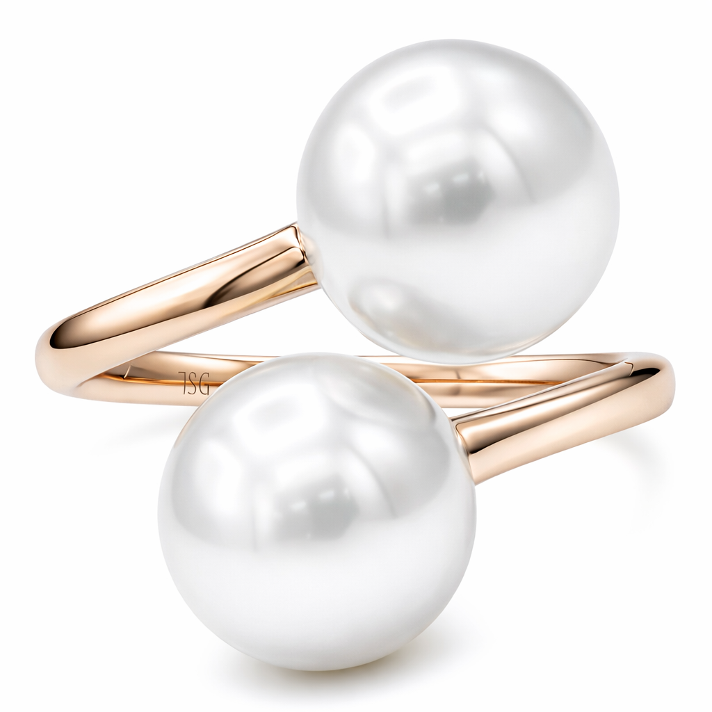 14K Rose Gold South Sea Pearl Ring, 9-10mm