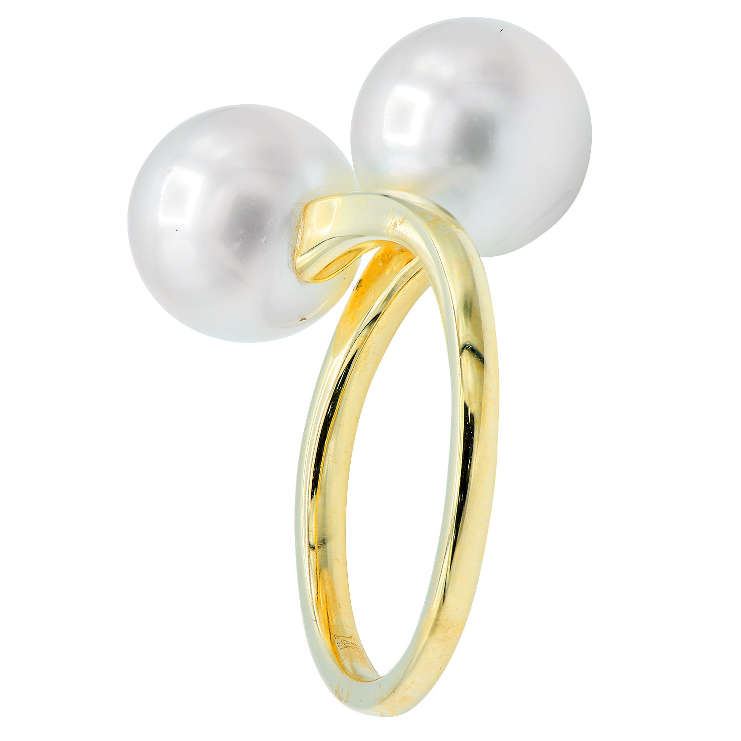 14K Yellow Gold Tahitian Pearl Ring, 9-10mm
