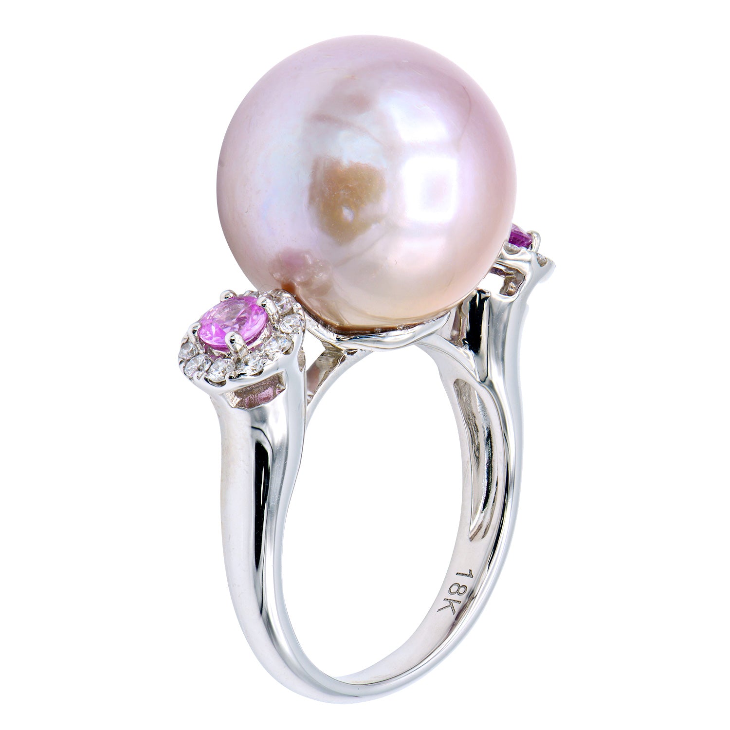 18KW/5.8G PFW Ring 2SAPP-.41CT 20RD--0.21CT 14-15mm