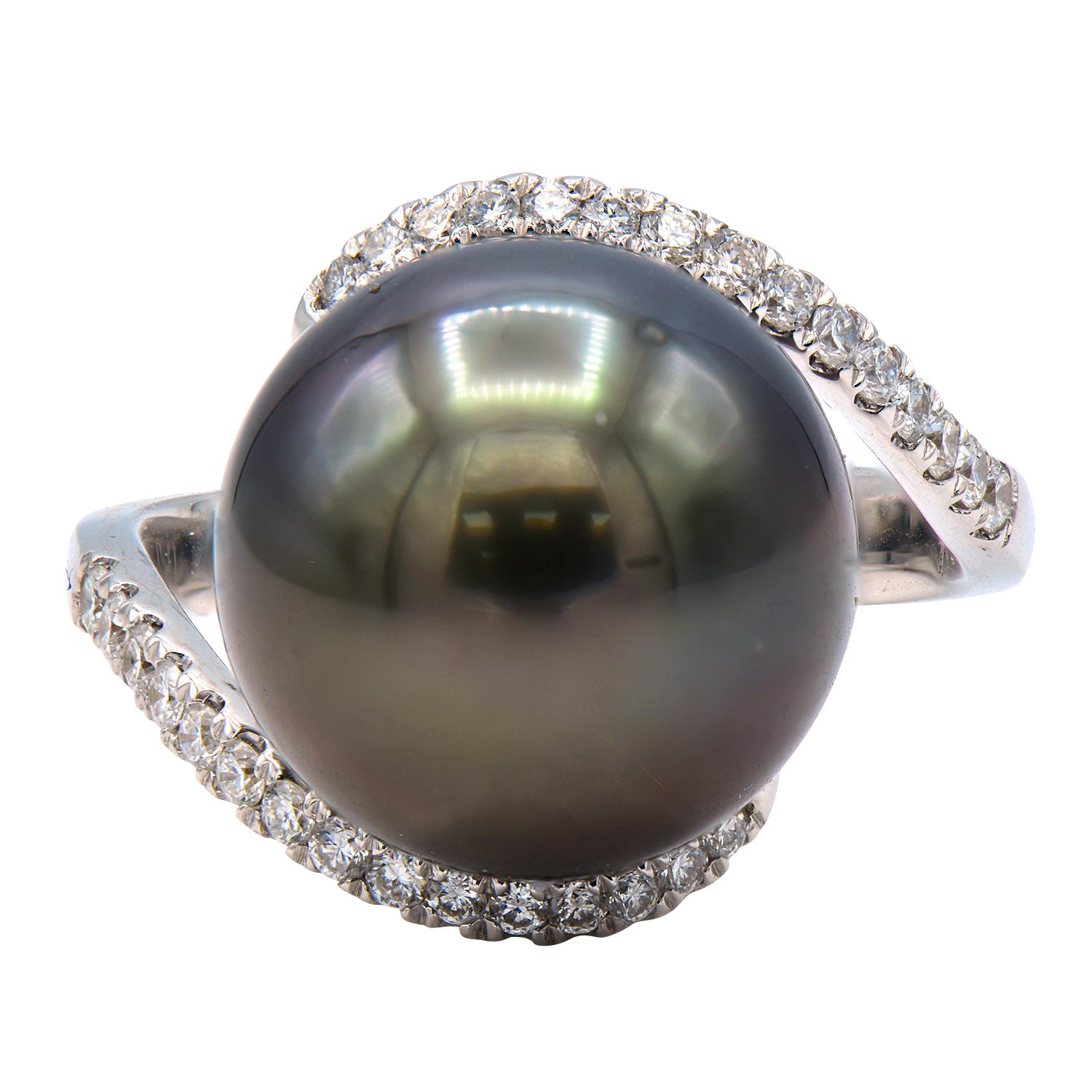 18KW/3.7G Tahitian Ring 30RD-0.32CT 13-14mm