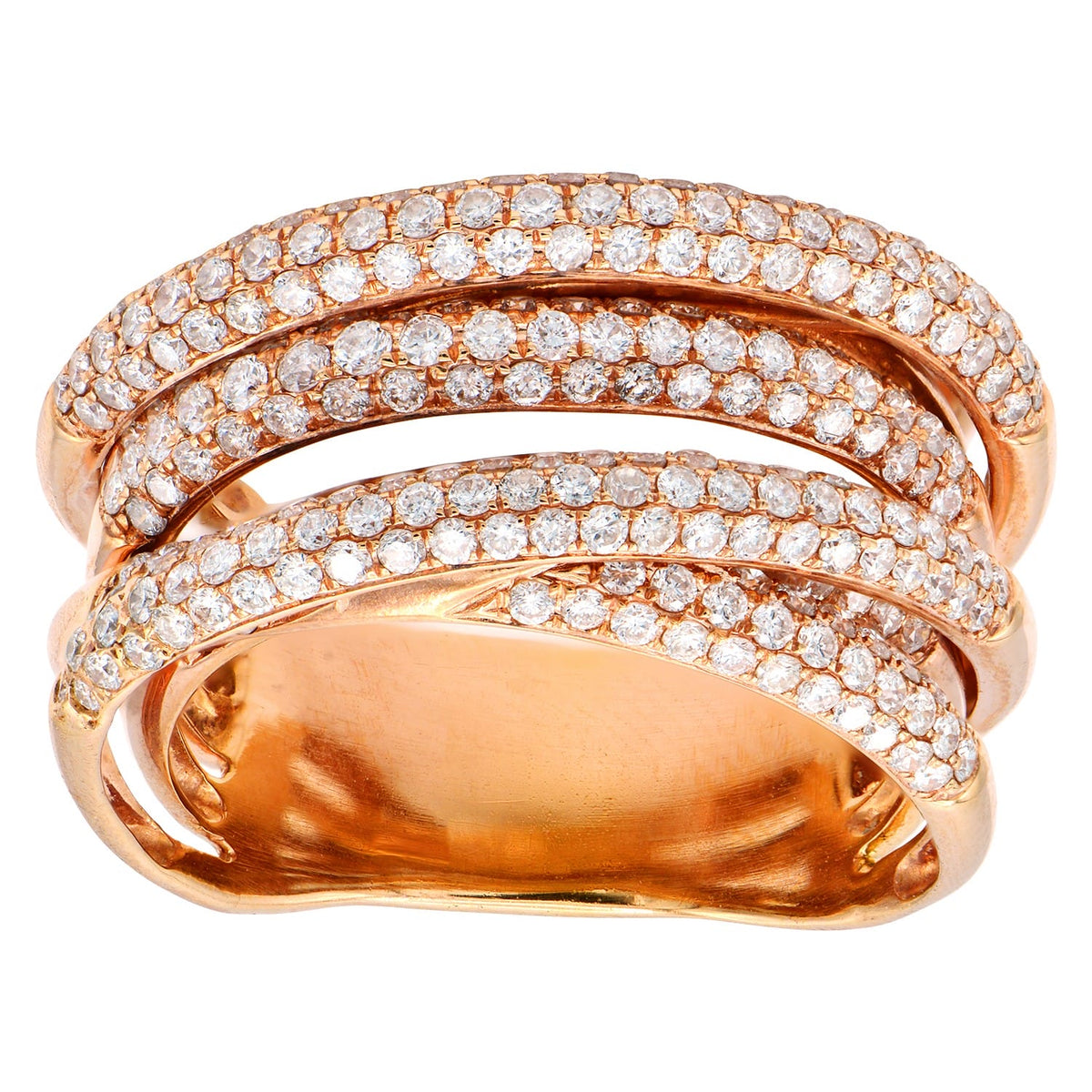 18K Rose Gold Fashion Diamond Ring, 2.37ct