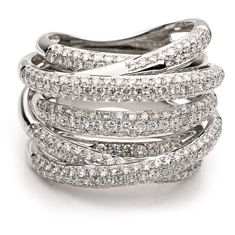 14K White Gold Round Diamond Ring, 2.37ct