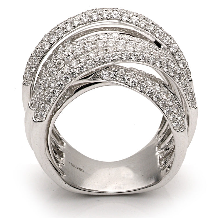 14K White Gold Round Diamond Ring, 2.37ct