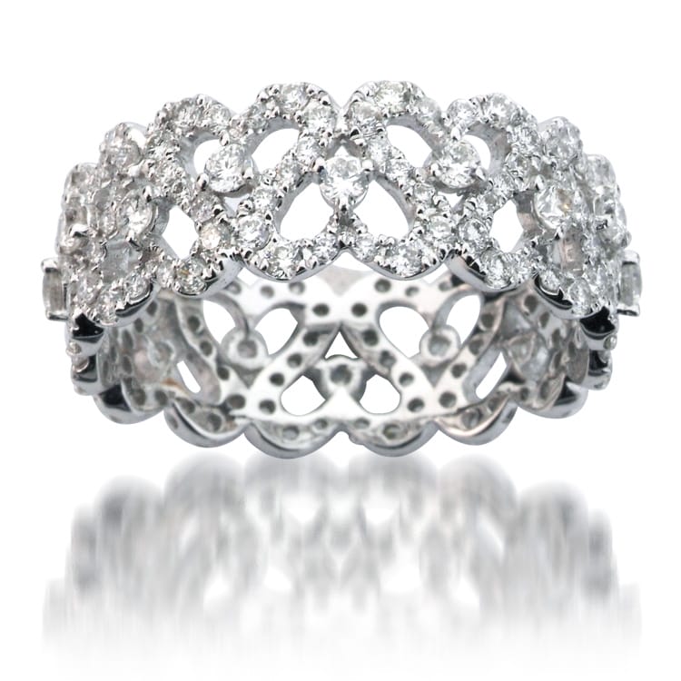 18K White Gold Fashion Diamond Ring, 1.34ct