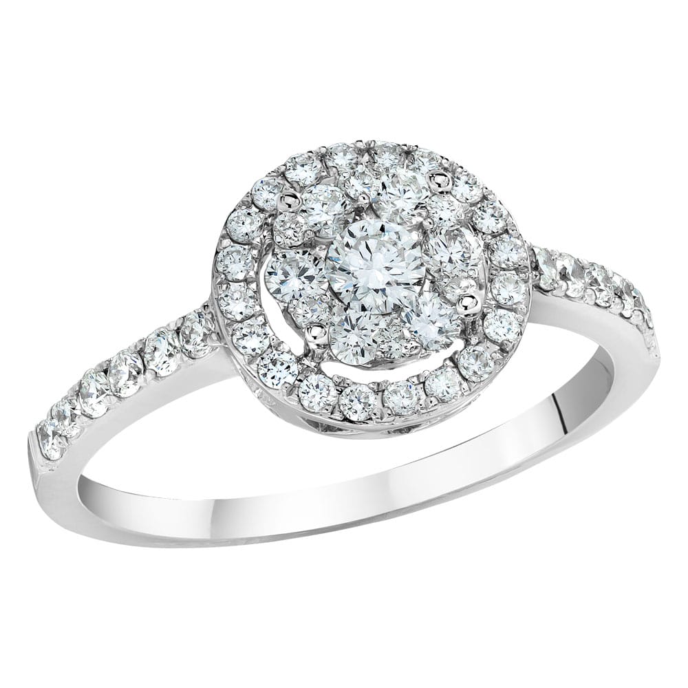 18K White Gold Fashion Diamond Ring, 0.54ct