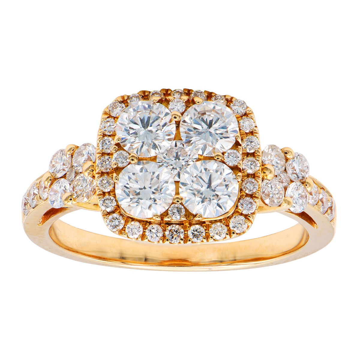 18K Rose Gold Fashion Diamond Ring, 1.32ct