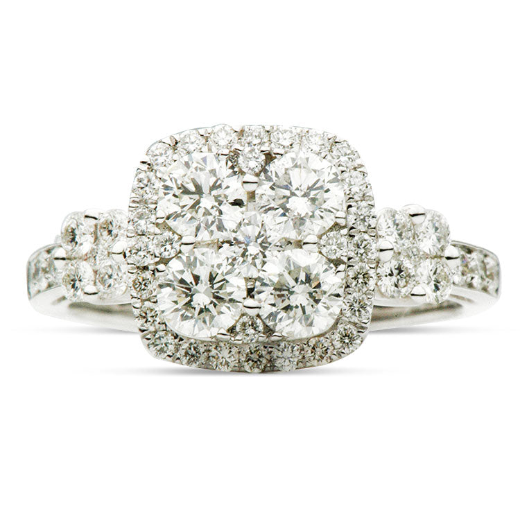 18K White Gold Fashion Diamond Ring, 1.32ct