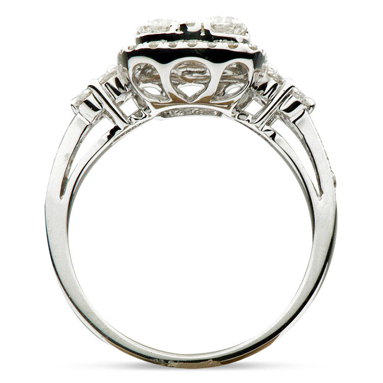 18K White Gold Fashion Diamond Ring, 1.32ct