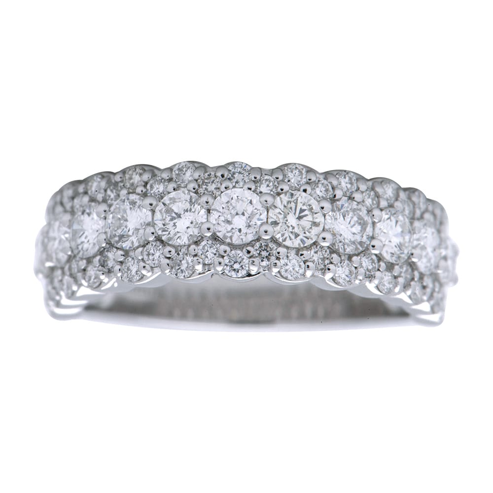 18K White Gold Diamond Band, 1.39ct