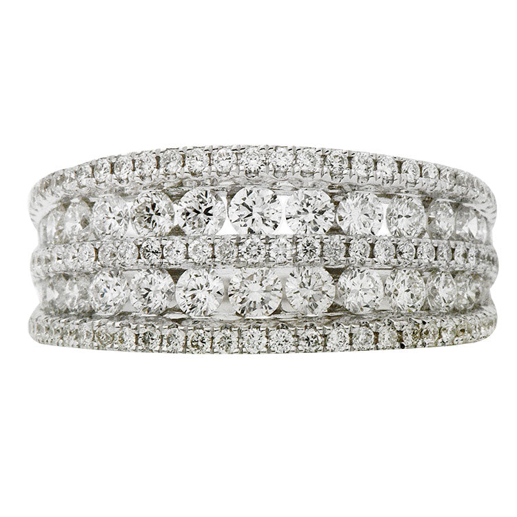 18K White Gold Fashion Diamond Ring, 1.39ct