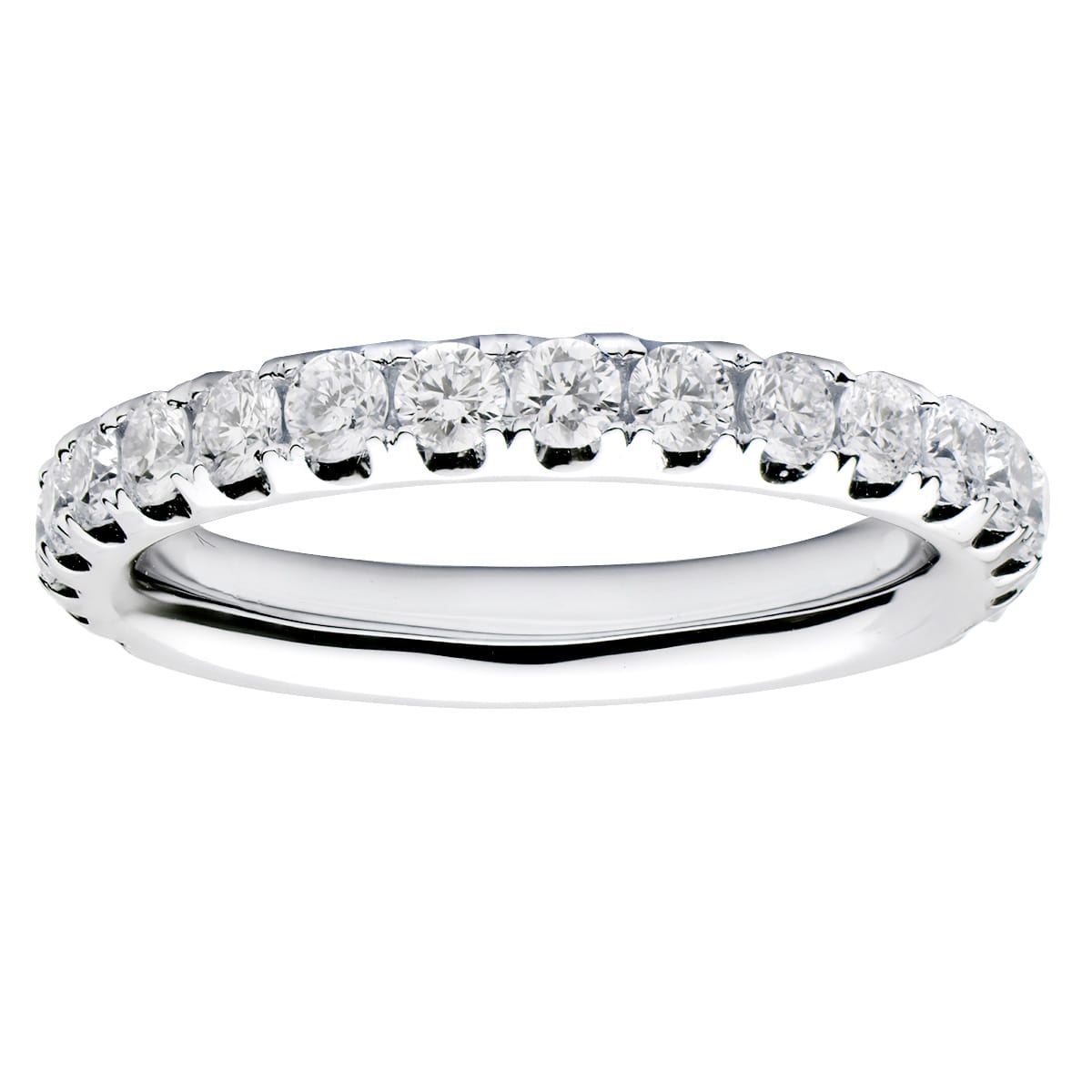 18K White Gold Diamond Band, 1.11ct