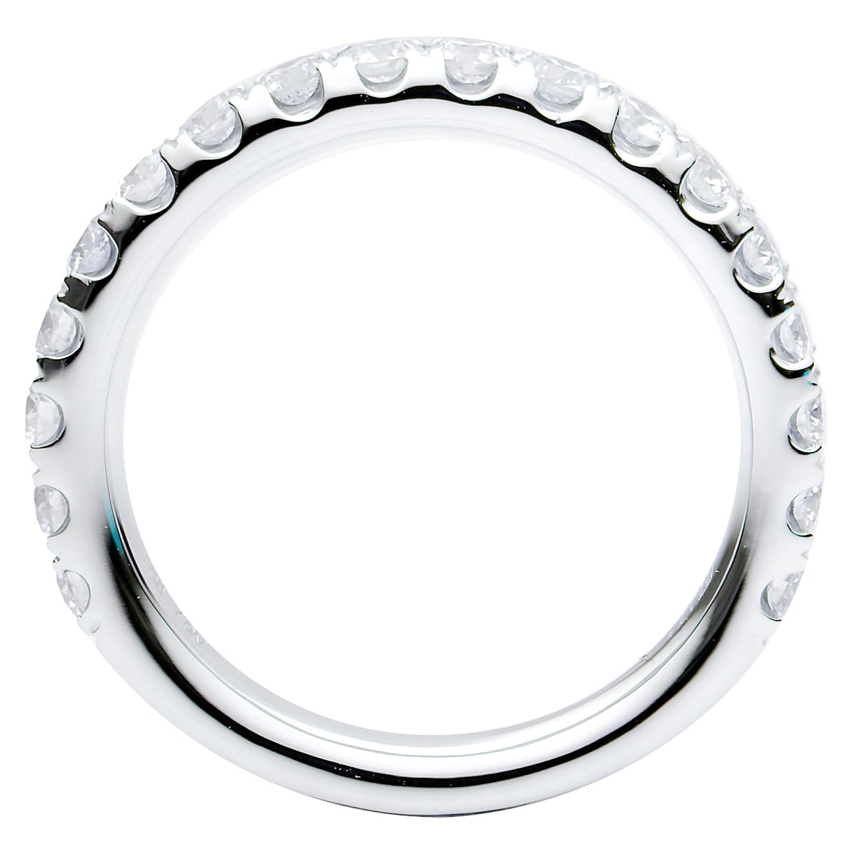 18K White Gold Diamond Band, 1.11ct