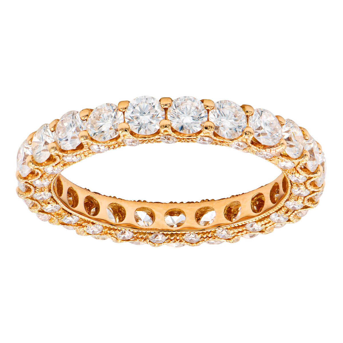 18K Rose Gold Diamond Band, 2.77ct