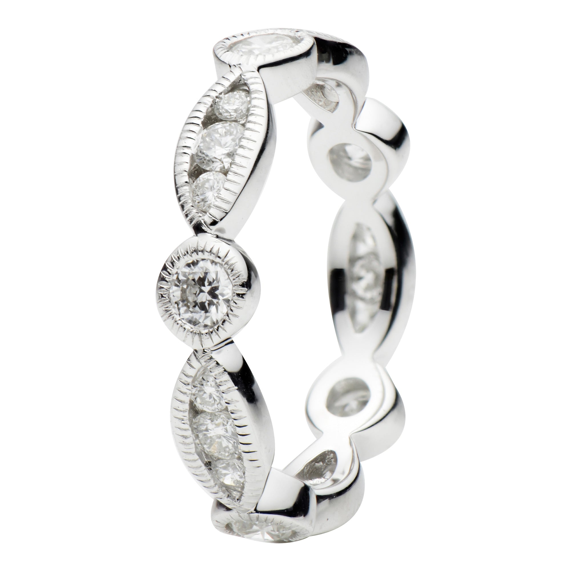 18K White Gold Diamond Band, 0.51ct