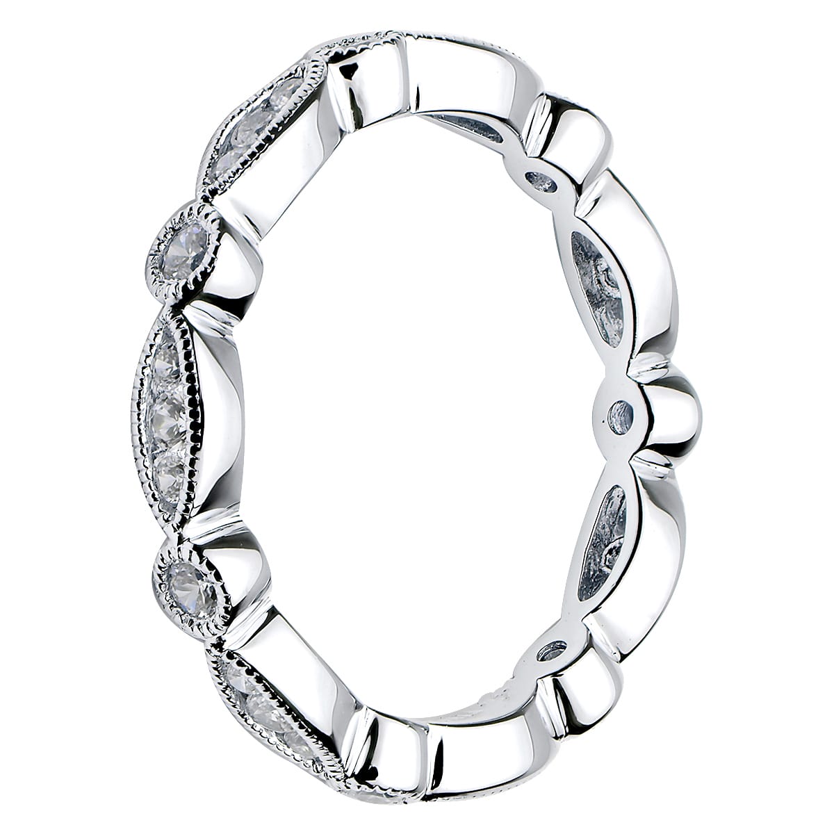 18K White Gold Diamond Band, 0.4ct