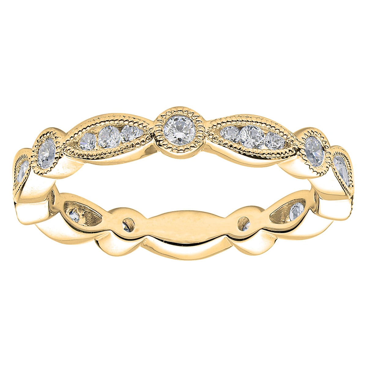 18K Yellow Gold Diamond Band, 0.51ct