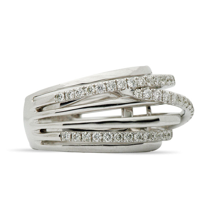 14K White Gold Diamond Ring, 0.91ct
