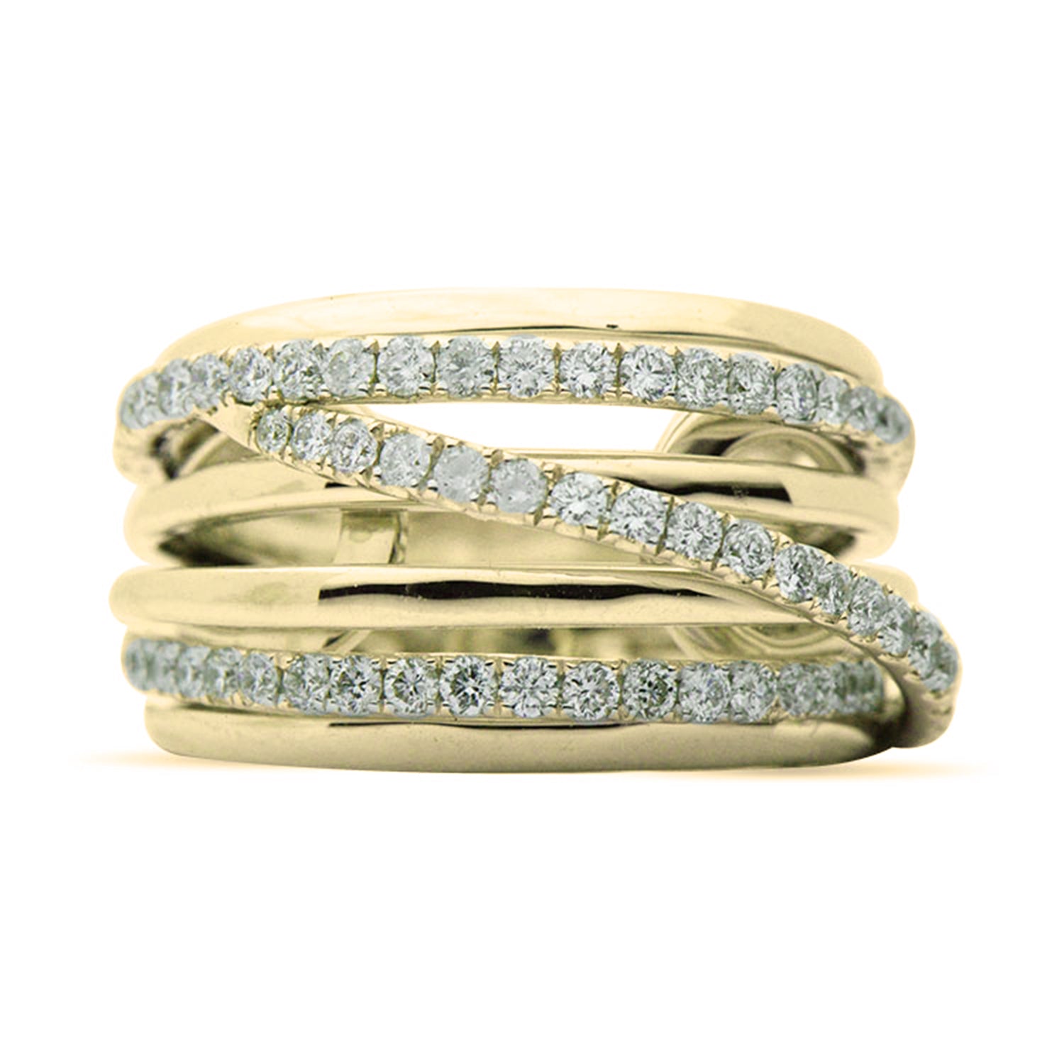 18K Yellow Gold Fashion Diamond Ring, 0.91ct