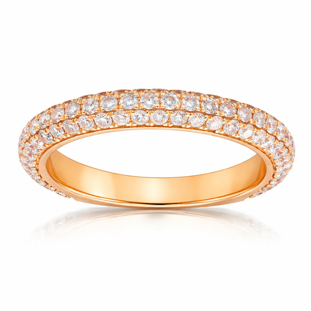 18K Rose Gold Diamond Band, 0.91ct