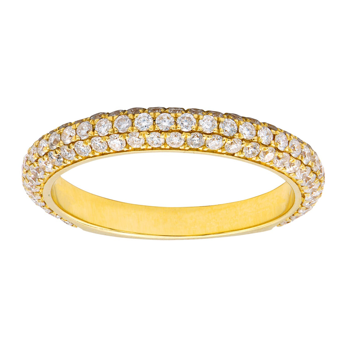 18K Yellow Gold Diamond Band, 0.91ct
