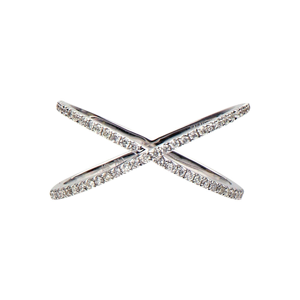 18K White Gold Fashion Diamond Ring, 0.43ct