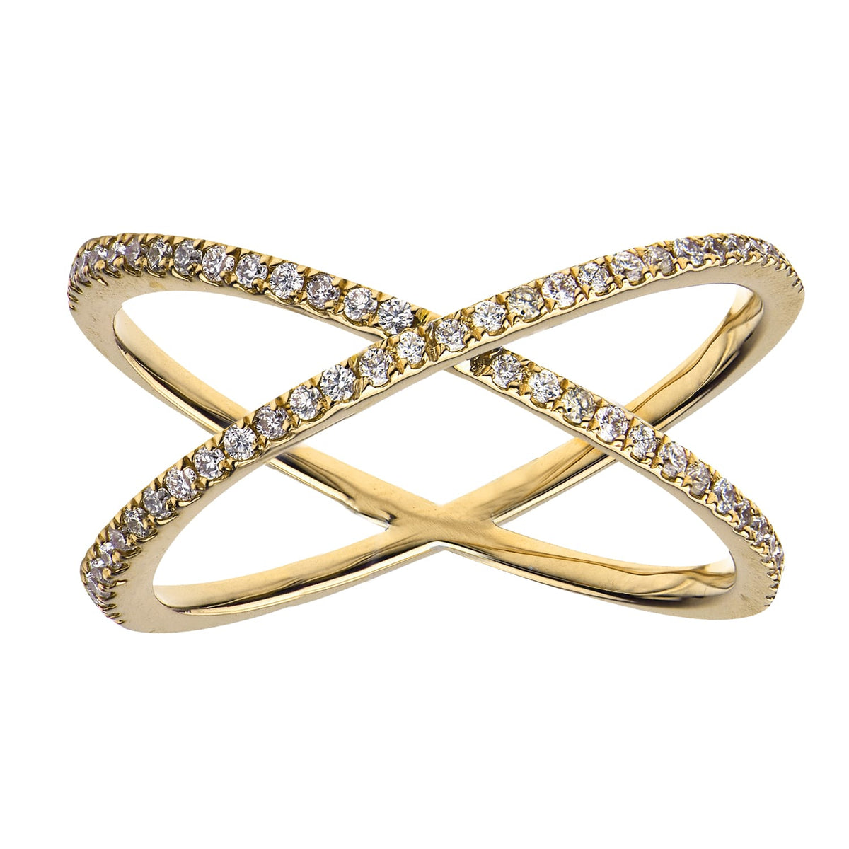 18K Yellow Gold Diamond Ring, 0.43ct