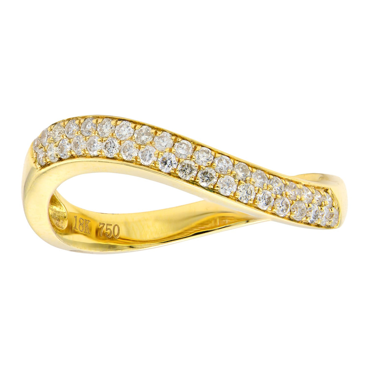 18K Yellow Gold Fashion Diamond Ring, 0.26ct