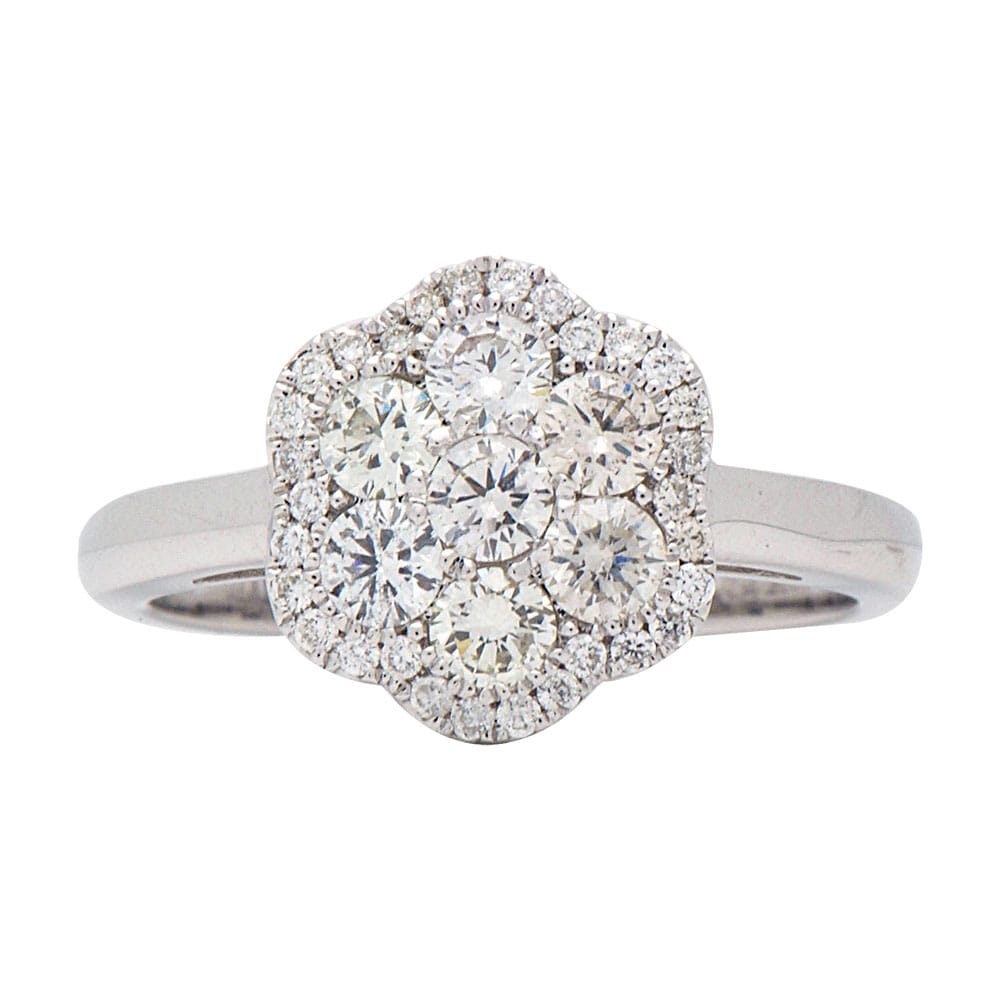18K White Gold Fashion Diamond Ring, 0.91ct