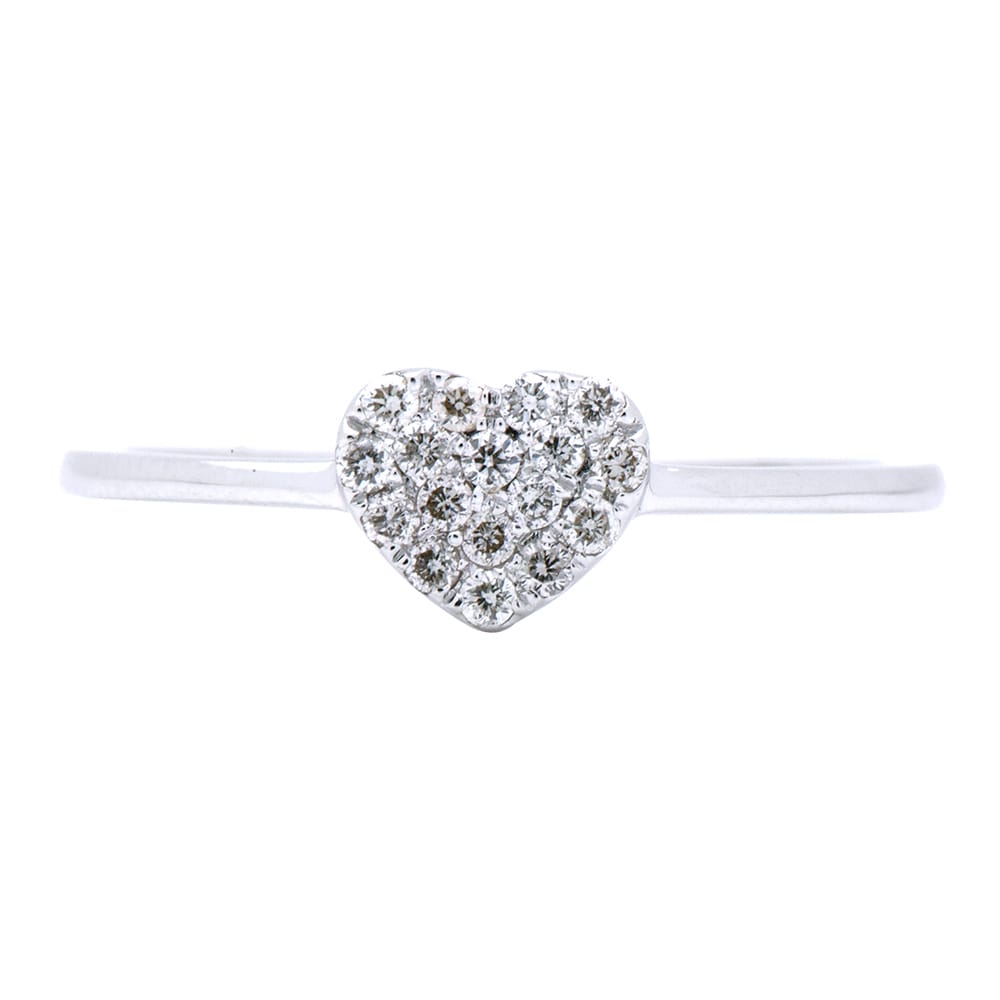 18K White Gold Fashion Diamond Ring, 0.13ct